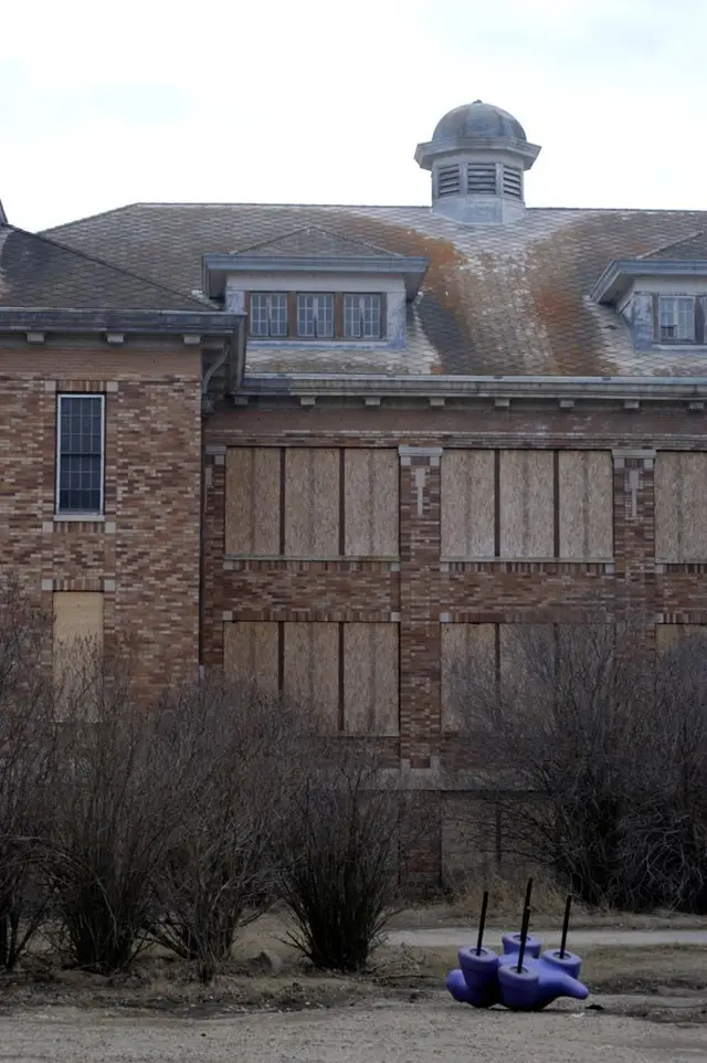 Abandoned Weyburn Mental Hospital with toy